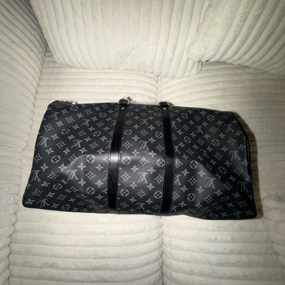 Louis Vuitton Monogram Eclipse Black & Gray Duffe… - image 1